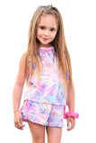 Tie dye Vest and Shorts Kid's Lounge Set