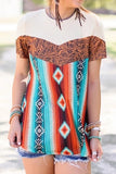 Western Tribal Fashion Crew Neck T-shirt