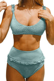 Smocked High Waist Bikini Set