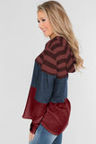 Color Block Drawstring Hoodie
