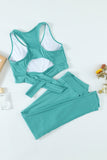 Crisscross Sports Bra and Leggings Set