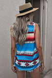 Aztec Geometric Colorful Striped Casual Tank Top