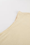 Turn-down Collar Button Front Tank