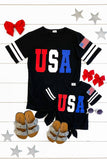 Mom & Me USA Graphic Tie Front Tee