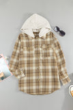Plaid Shirt Hooded Coat