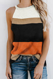 Color Block Knitted Tank Top