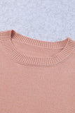 Textured Bubble Sleeve Knit Sweater