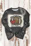 TOUCHDOWN Season Rugby Leopard Print Long Sleeve Top