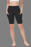 High Waist Tummy Control Side Pockets Biker Yoga Shorts