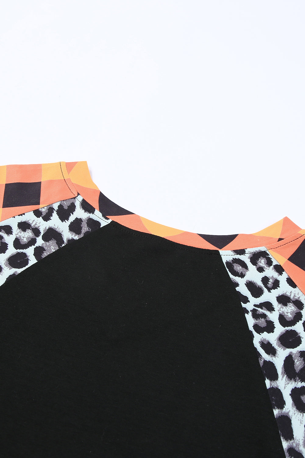 Leopard Plaid Ruffled Long Sleeve Mini Dress