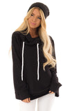 Long Sleeve Hoodie with Rope Drawstring