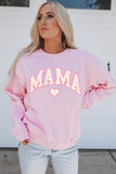 Mama Letter Print Daisy Shading Sweatshirt