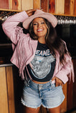Fringe Plus Size Cropped Jacket