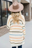 Rainbow Striped Cardigan