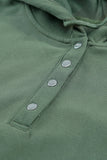 Snap Button Pullover Hoodie with Pocket