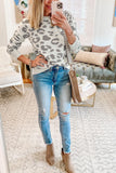 Leopard Print Knit Sweater