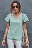 V Neck Short Sleeve Tee