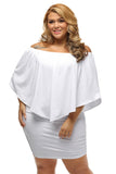 Plus Size Multiple Dressing Layered Dark Blue Mini Poncho Dress