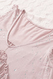 Foil Splatter Drops Ruffled Flowy Tank