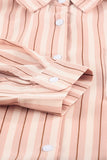 Striped Buttons Closure Long Sleeve Shirt