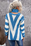 V Neck Striped Sweater
