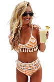 Boho Tassel High Waist Bikini