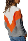 Chevron Accent Blue Grey Sweater