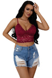 Deep V Lace Bralette Crop Top