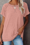 Heathered Round Neck T-shirt