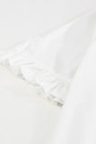 Solid Ruffled Short Sleeve T-shirt