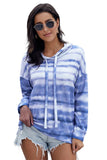 Tie Dye Long Sleeve Drawstring Hoodie