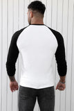 Men's Letter Car Print Color Block Long Sleeve Top