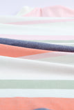 Striped Cotton Blend Short-sleeved Top