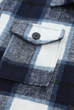 Plaid Print Long Shirt Jacket