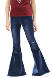 Little Girls' Distressed Bell Bottom Jeans