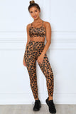 Charcoal Leopard Sports Bra and Legging Set