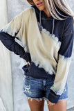 Hooded Tie Dye Print Pocket Casual Sweatshirt