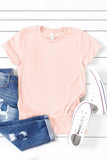 Solid Color Crew Neck Tee