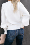 Housewarming Cable Knit Balloon Sleeve Sweater