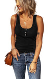 Buttoned Ribbed Tank