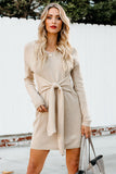 Dont Let Me Go Tie Sweater Dress