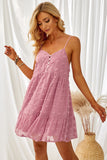 Polka Dot Texture Slip Mini Dress