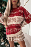 Christmas Snowflake Geometric Pattern Sweater