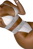 Glitter Detail High Waist Bikini Set