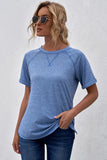 Heathered Round Neck T-shirt