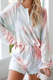 Floral Print White Knit Lounge Set
