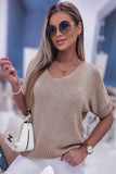 Short Sleeve Knitted Sweater Top