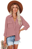 Turn-down Collar Pocketed Button Shirt
