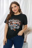 Short Sleeve Take Me Home Graphic Plus Size Top