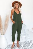 Sleeveless Wide Leg Loose Jumpsuit with Pocket